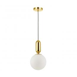 Odeon light 4669/1 PENDANT ODL20 347 золотой/белый Подвес E27 1*40W (тип лампы СВЕЧА ) 220V OKIA 